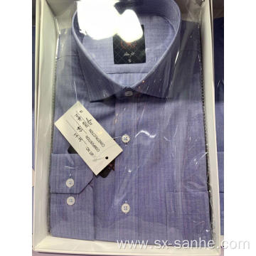 Men's Formal Shirt With Striped Standing Collar